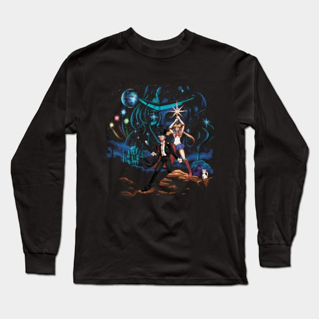 Moon Wars Long Sleeve T-Shirt by Diha